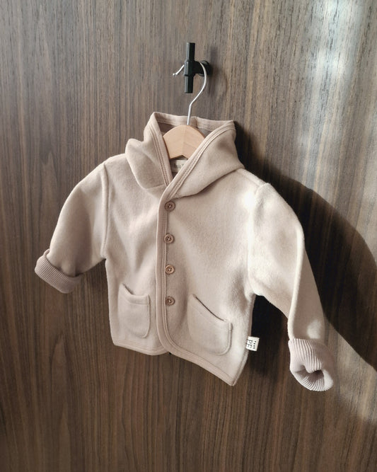 Merino Wool Fleece Jacket - Oatmeal - Petit Filippe