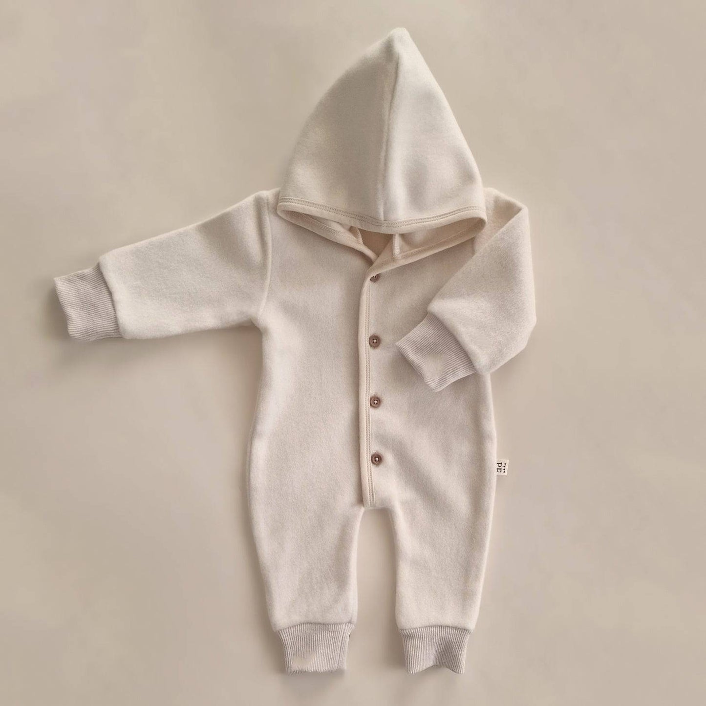 Merino Wool Fleece Overall - Natural - Petit Filippe