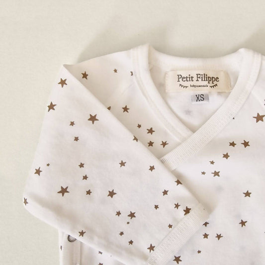 Baby Bodysuit - Long Sleeves - Stars - Petit Filippe