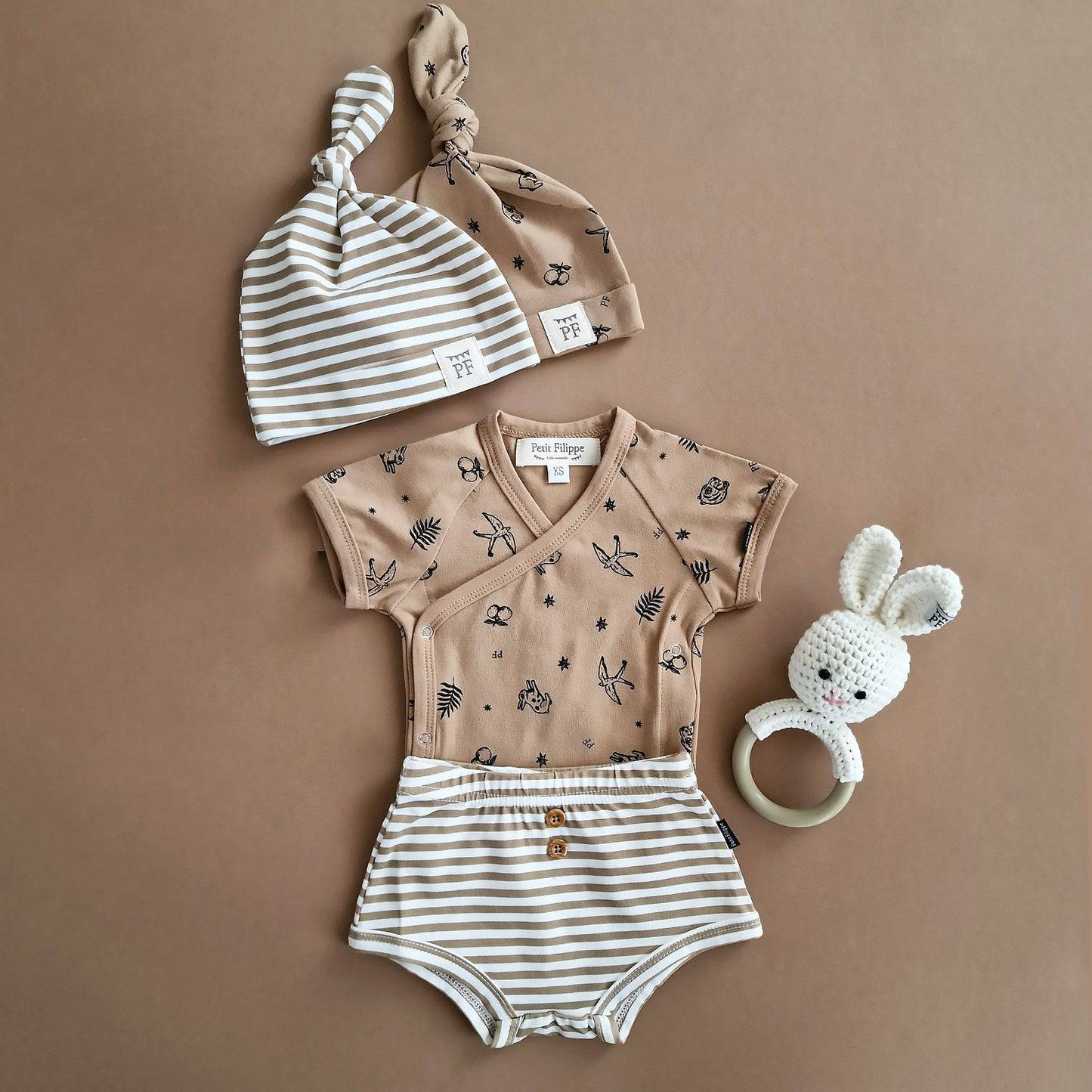 Baby Bodysuit - Short Sleeves - Botanica - Petit Filippe