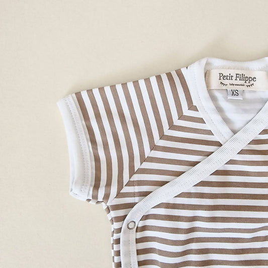 Baby Bodysuit - Short Sleeves - Striped - Petit Filippe