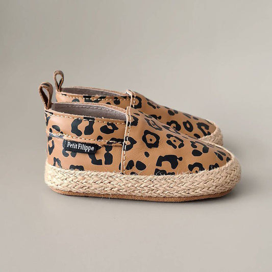 Baby - Leather Espadrilles - Leopard - Petit Filippe