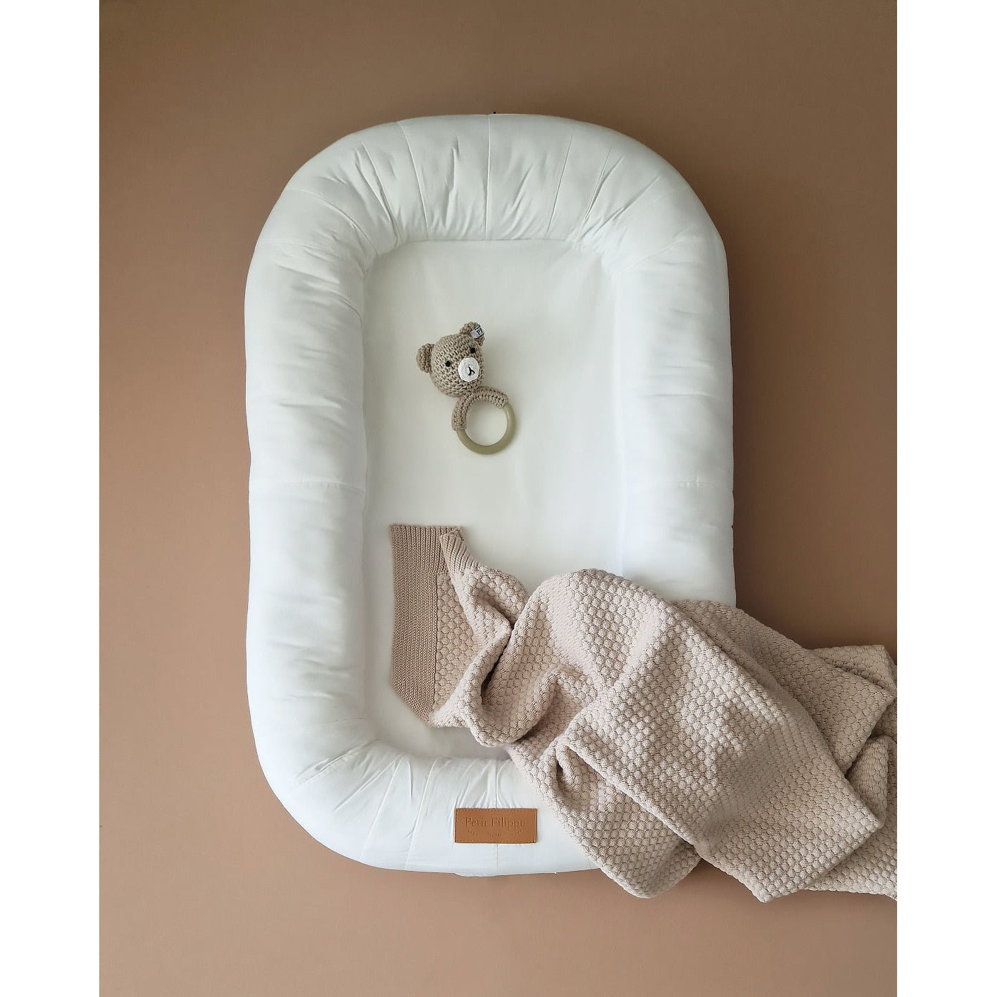 Soft Linen Handmade Baby Nest - Premium Quality & Comfort, Beige