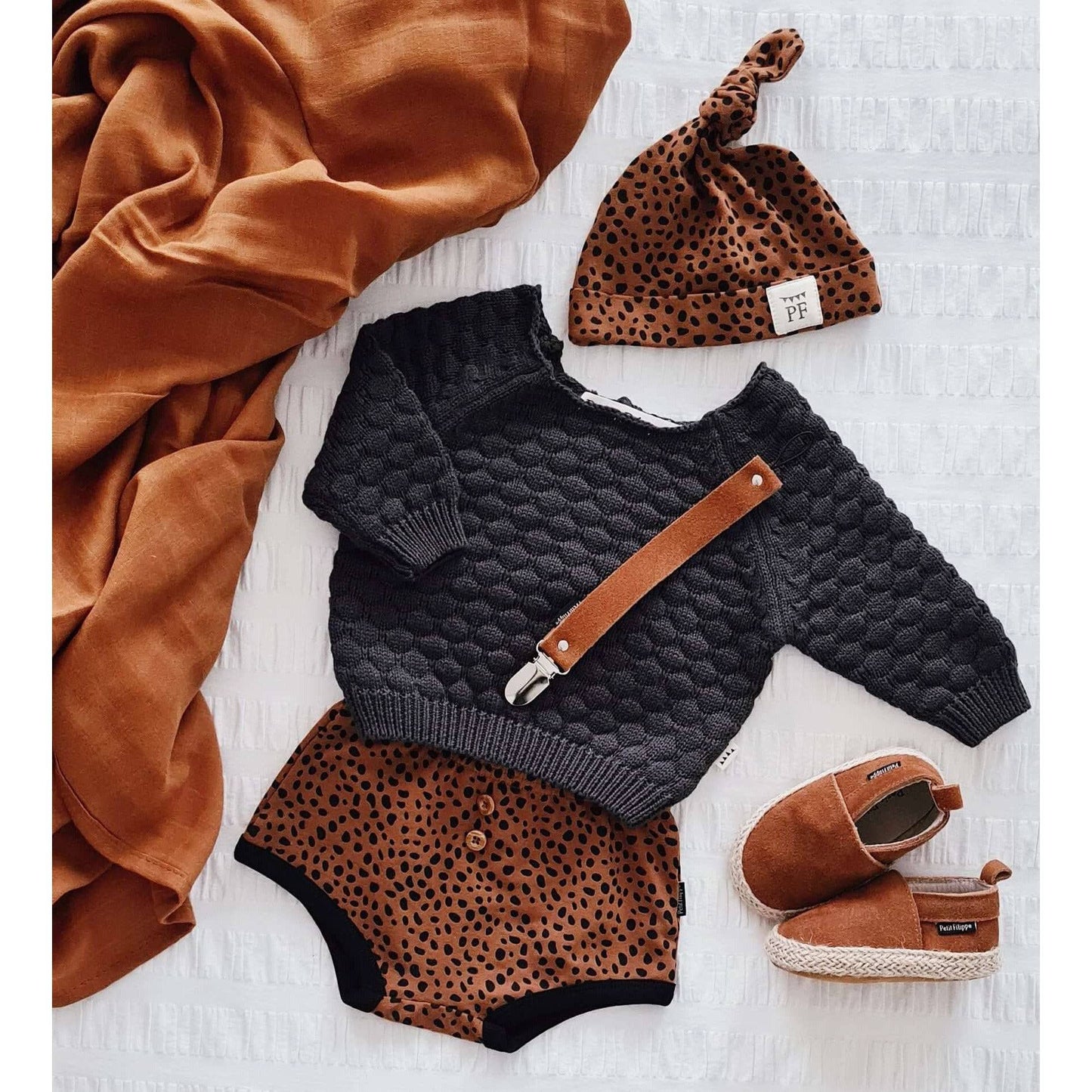 Baby - Suede Espadrilles - Brick - Petit Filippe