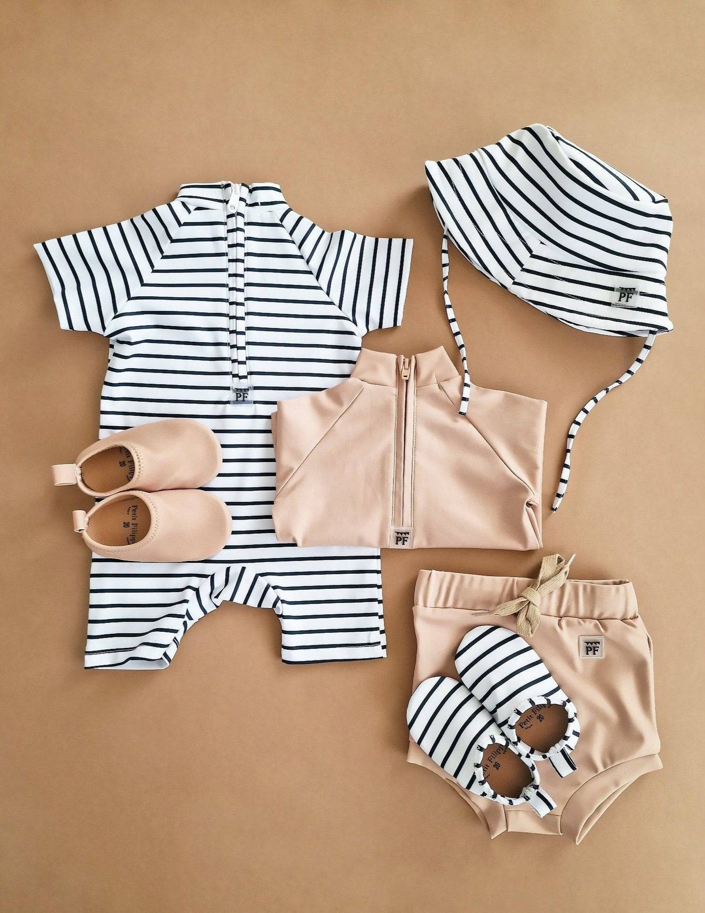 Baby Swim Playsuit - UPF50+ - Breton Stripes - Petit Filippe