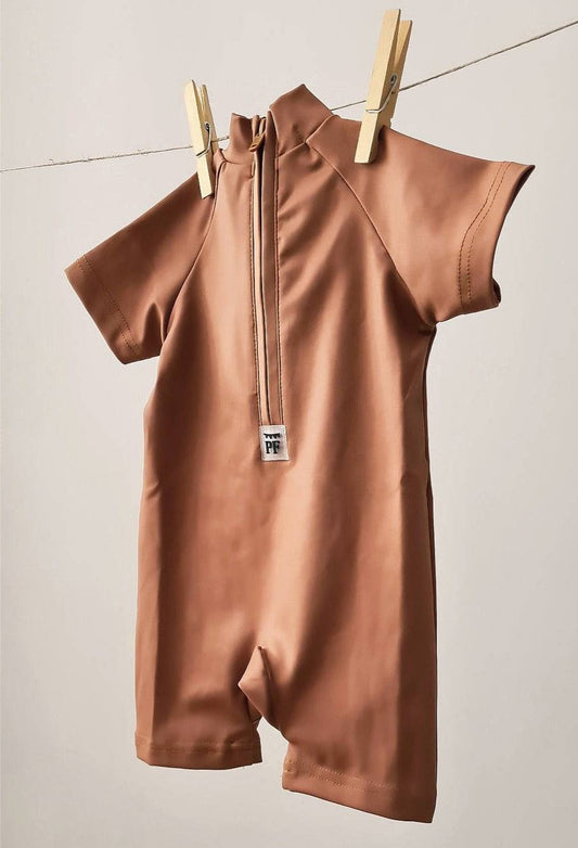 Baby Swim Playsuit - UPF50+ - Brick - Petit Filippe