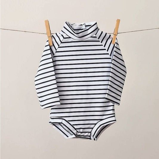 Baby Swimsuit - UPF50+ - Breton Stripes - Petit Filippe