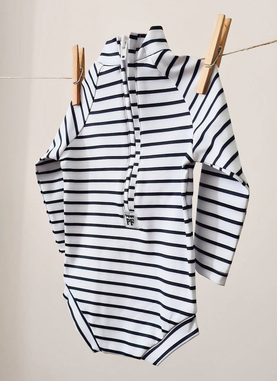 Baby Swimsuit - UPF50+ - Breton Stripes - Petit Filippe