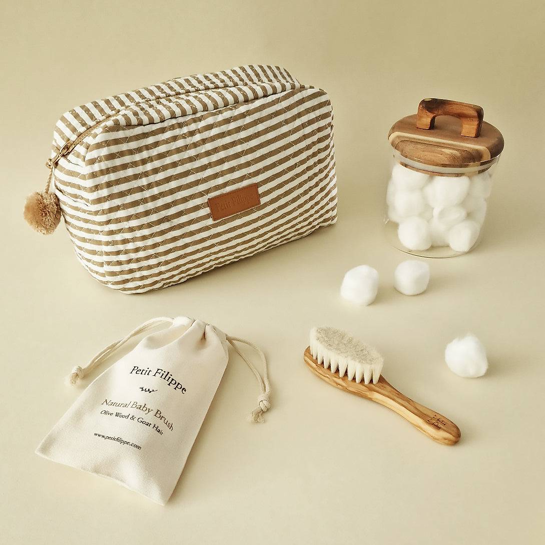 Natural Baby Brush - Olive Wood - Petit Filippe