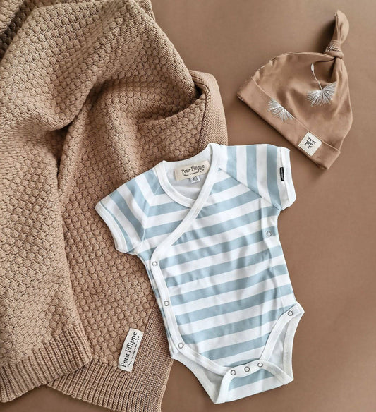 Knitted Blanket - Cotton - 100 x 70 cm - Beige - Petit Filippe