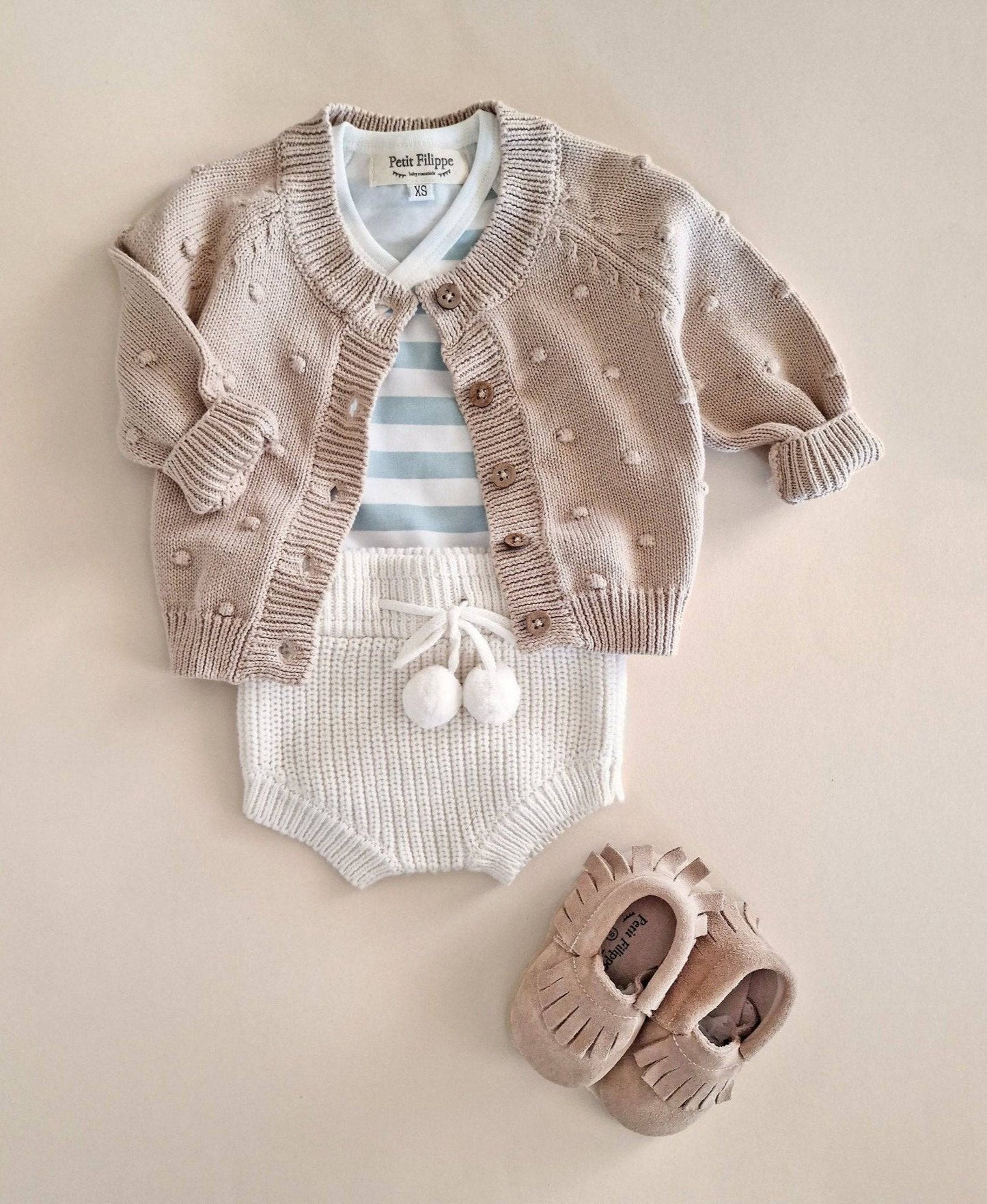 Knitted Bloomers - Cotton - Ivory - Petit Filippe