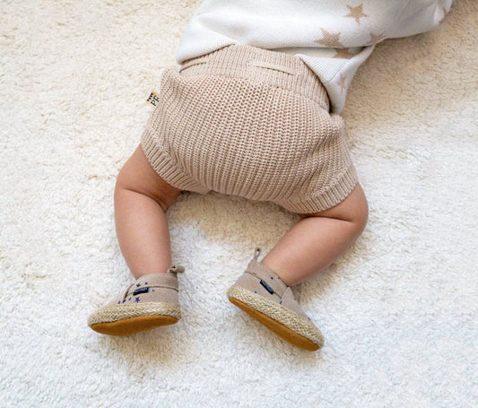 Knitted Bloomers - Cotton - Oatmeal - Petit Filippe