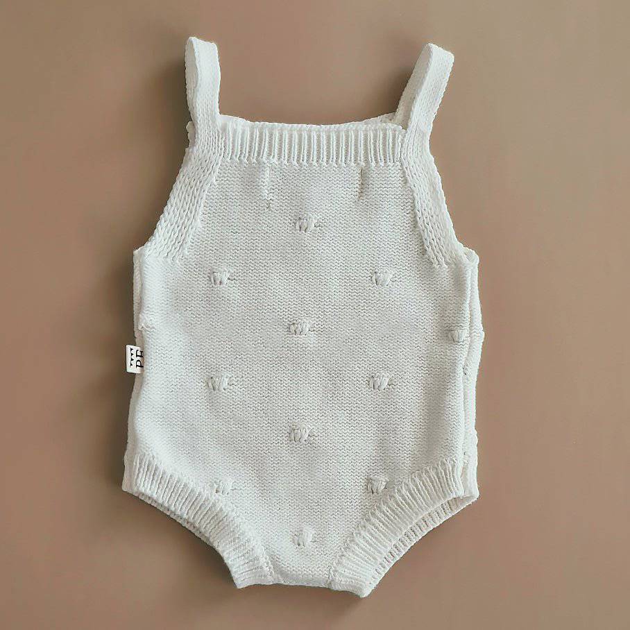 Knitted Jumpsuit - Cotton - Ivory - Petit Filippe