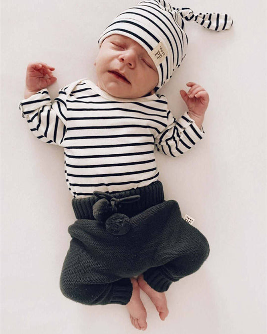 Knitted Pants - Cotton - Graphite - Petit Filippe