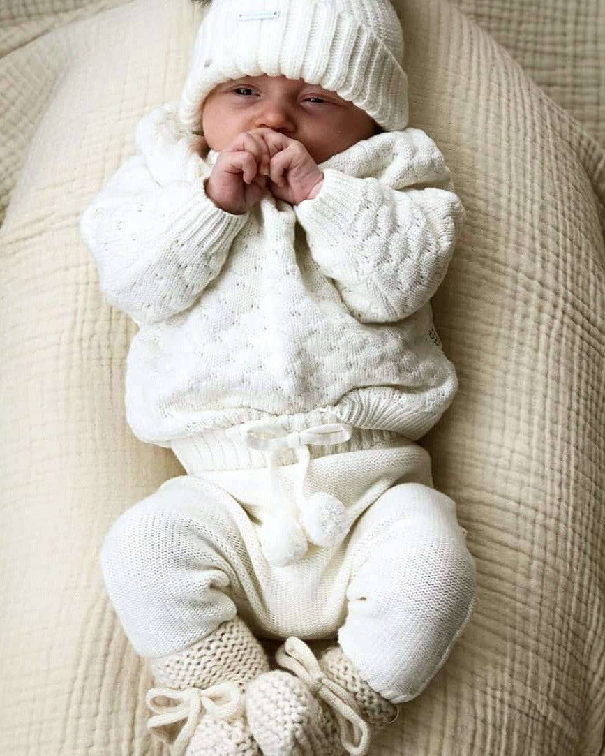 Knitted Sweater - Cotton - Ivory - Petit Filippe