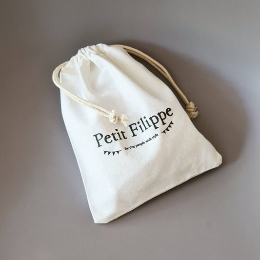 Knot Hats Set of 2 - Misty Blue Stripes & Ivory - Petit Filippe