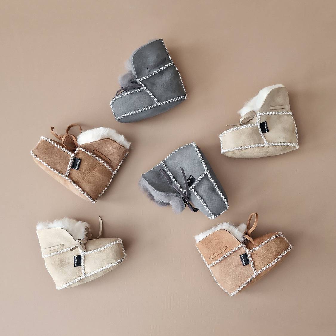 Baby - Lammy Booties - Light Beige - Petit Filippe