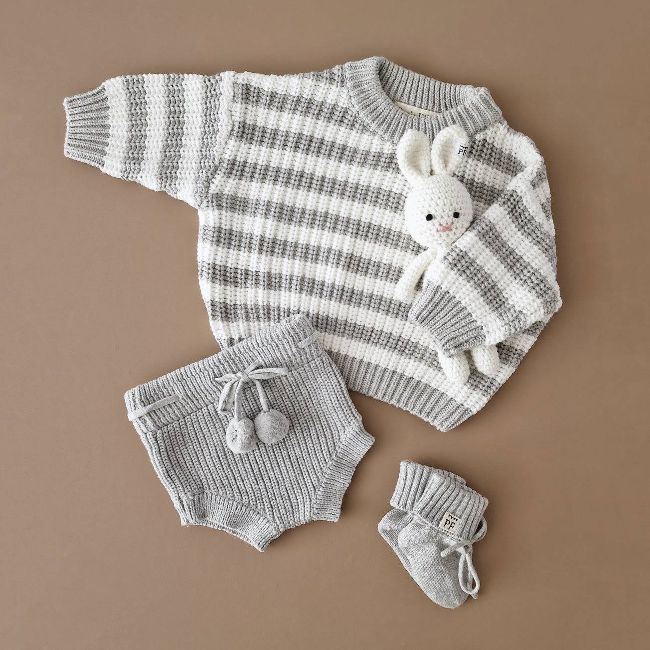 Knitted Bloomers - Cotton - Grey - Petit Filippe
