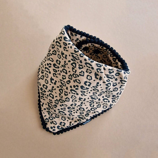 Pom Pom Bandana Bib - Leopard - Petit Filippe
