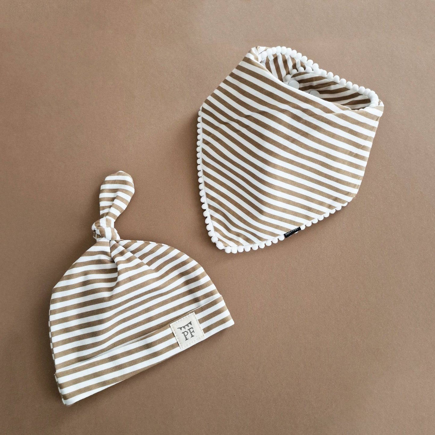 Pom Pom Bandana Bib - Striped - Petit Filippe