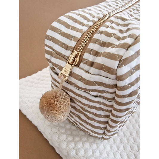 Quilted Toiletry Bag - Striped - Petit Filippe