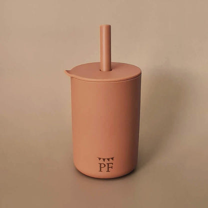 Silicone Straw Cup - Brick - Petit Filippe