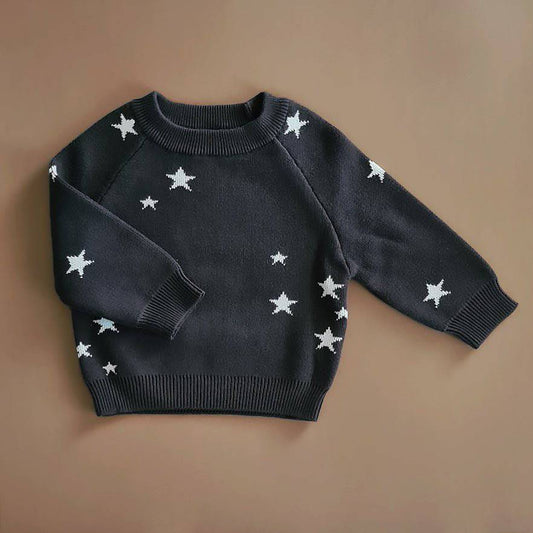 Starry Sweater - Cotton - Graphite - Petit Filippe