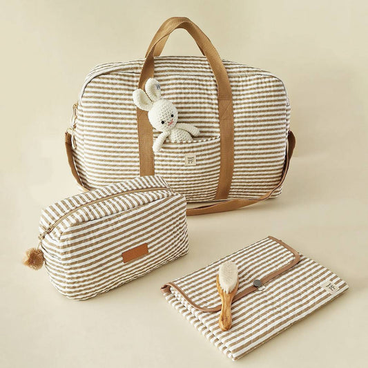 Quilted Mommy Bag - Striped - Petit Filippe