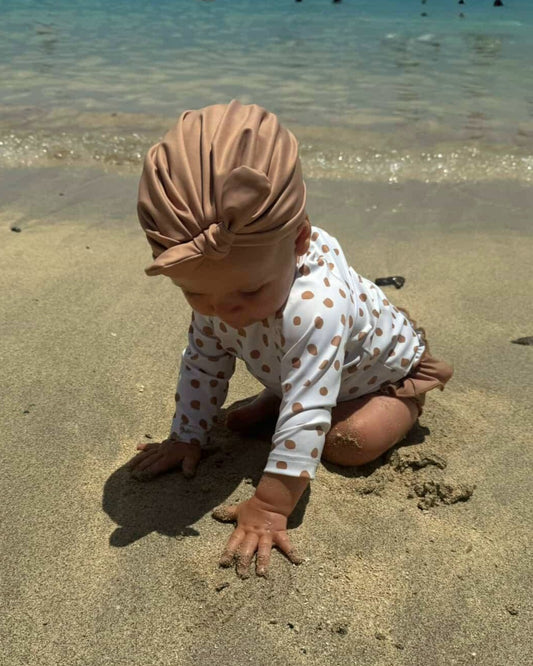 Baby Swim Turban - UPF50+ - Beige - Petit Filippe