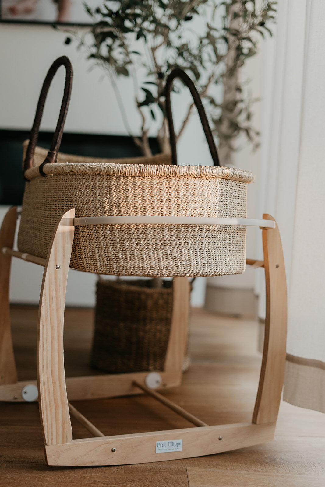 Support à bascule pour couffin - Naturel