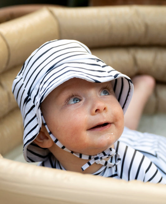Swimwear - Bucket Hat - UPF50+ - Breton Stripes - Petit Filippe