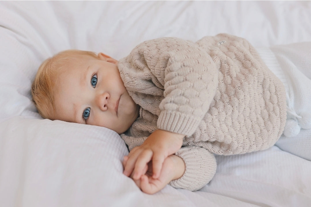 Knitted Sweater - Cotton - Oatmeal - Petit Filippe