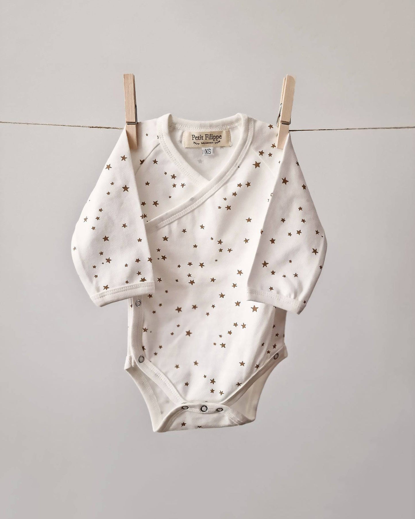 Baby Bodysuit - Long Sleeves - Stars - Petit Filippe