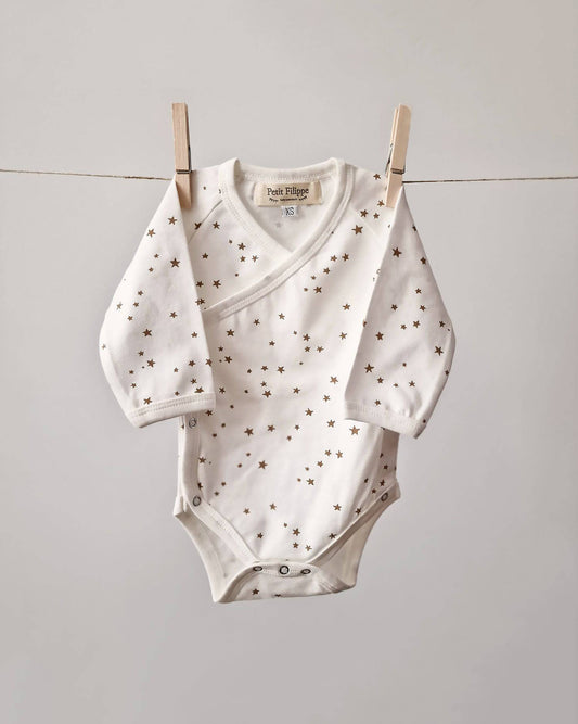 Baby Bodysuit - Long Sleeves - Stars - Petit Filippe
