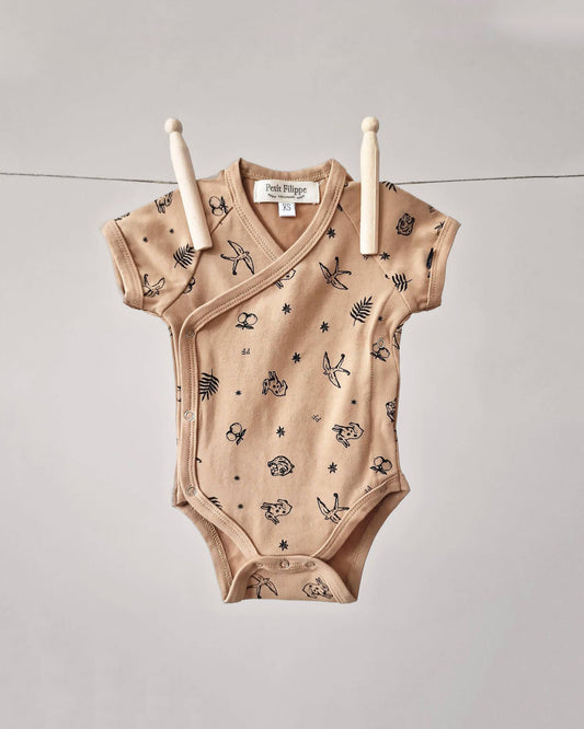 Baby Bodysuit - Short Sleeves - Botanica - Petit Filippe