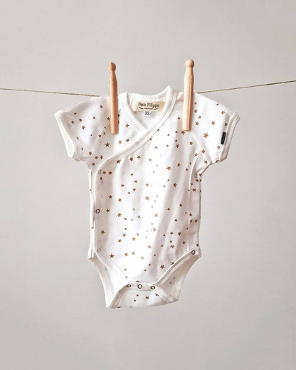 Baby Bodysuit - Short Sleeves - Stars - Petit Filippe