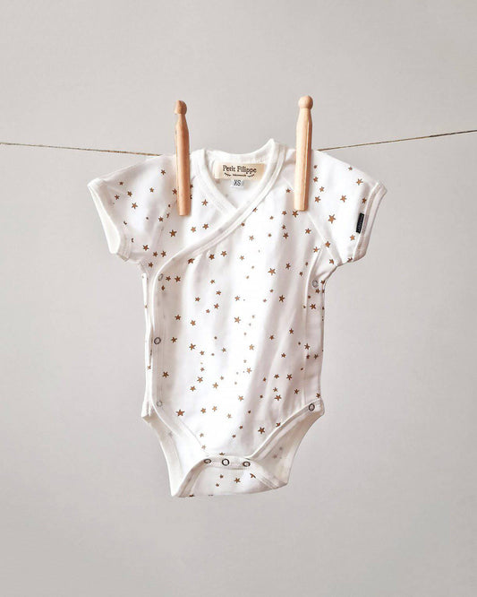 Baby Bodysuit - Short Sleeves - Stars - Petit Filippe