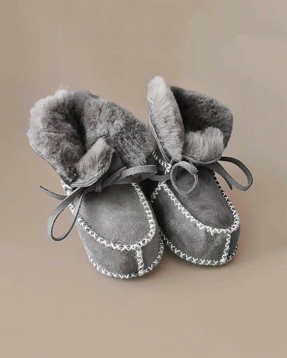 Baby - Lammy Booties - Grey - Petit Filippe
