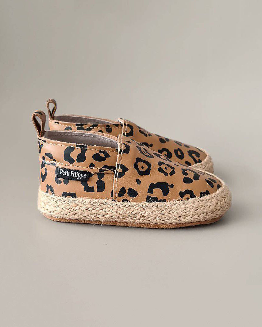 Baby - Leather Espadrilles - Leopard - Petit Filippe
