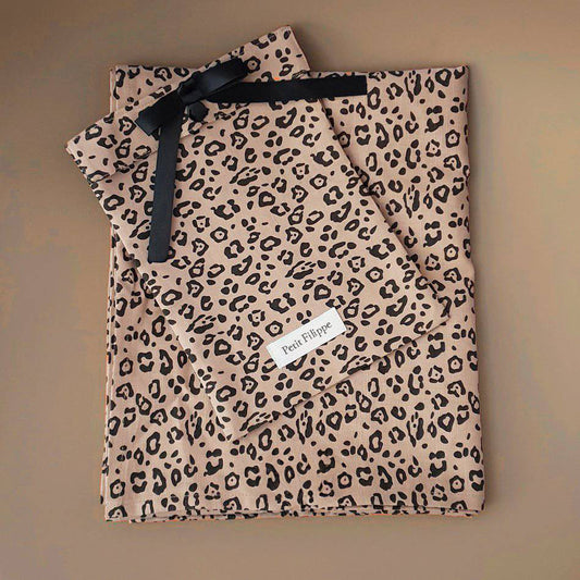 Baby - Bettlaken aus Leinen 90 x 110 cm - Leopard