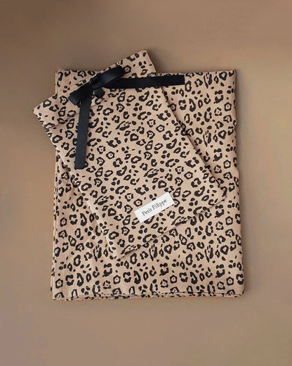 Baby - Linen Flat Sheet 90 x 110 cm - Leopard - Petit Filippe