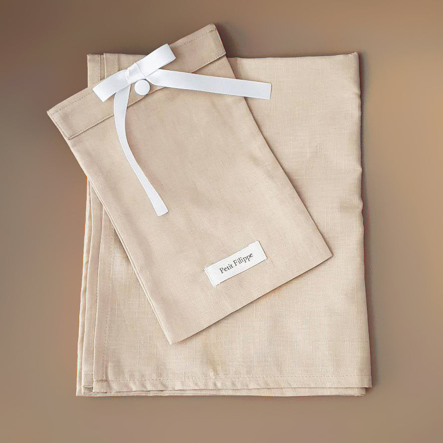 Baby - Linen Flat Sheet 90 x 110 cm - Sand