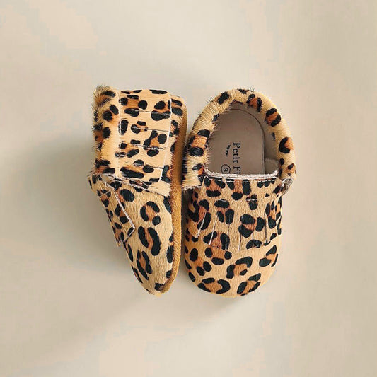 Baby - Pony Hair Moccasins - Leopard is a neutral