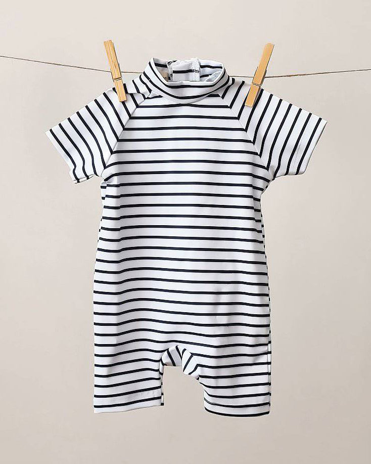 Baby Swim Playsuit - UPF50+ - Breton Stripes - Petit Filippe