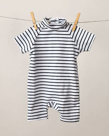 Baby Swim Playsuit - UPF50+ - Breton Stripes - Petit Filippe