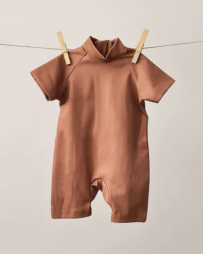 Baby Swim Playsuit - UPF50+ - Brick - Petit Filippe