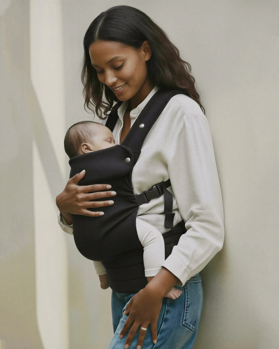 Ergonomic Baby Carrier - Cotton - Black – Petit Filippe