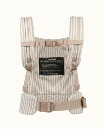 COMING SOON - Ergonomic Baby Carrier - Cotton - Oatmeal Striped - Petit Filippe