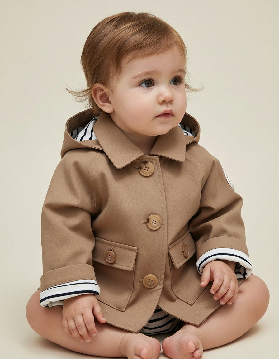 Hooded Coat - Café au Lait