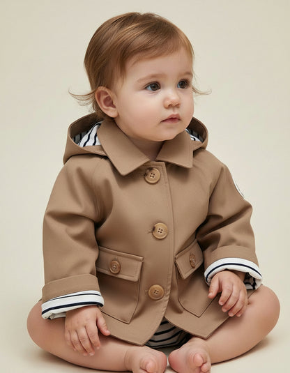 Hooded Coat - Café au Lait